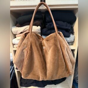 ALO Yoga Tan/Brown Faux Fur Tote Bag